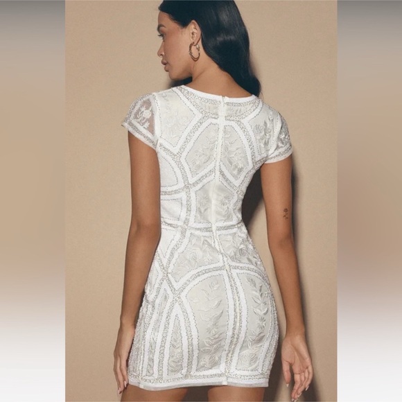 Lulus Spread Your Shine White Sequin Embroidered
Bodycon Bachelorette dress - Picture 2 of 9